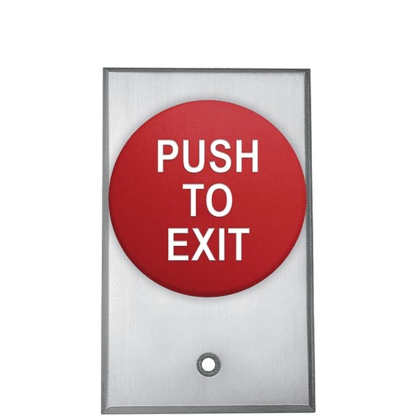 Mushroom push button feature an oversized  2 3/8" button, mounted on a heavy-duty cast alumi